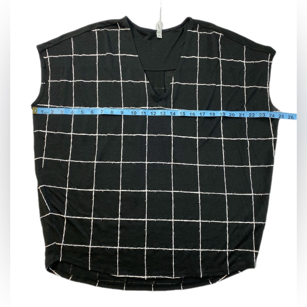 Vince Windowpane tee Black and white small - Picture 6 of 14